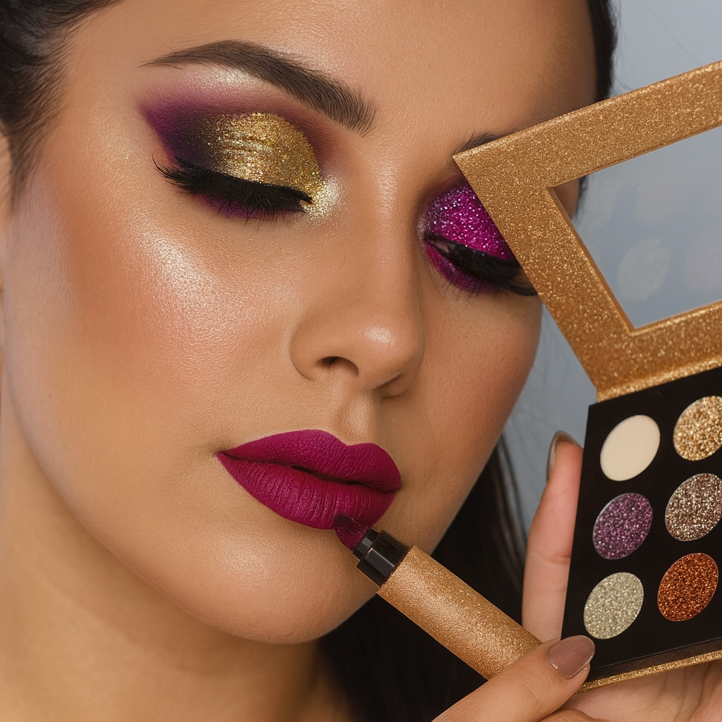Paleta Glitter cremoso Shine Ruby Rose - Imagen 3