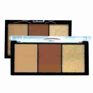 Paleta Contorno Iluminador y Bronzer 3 en 1 Gulflower - #02