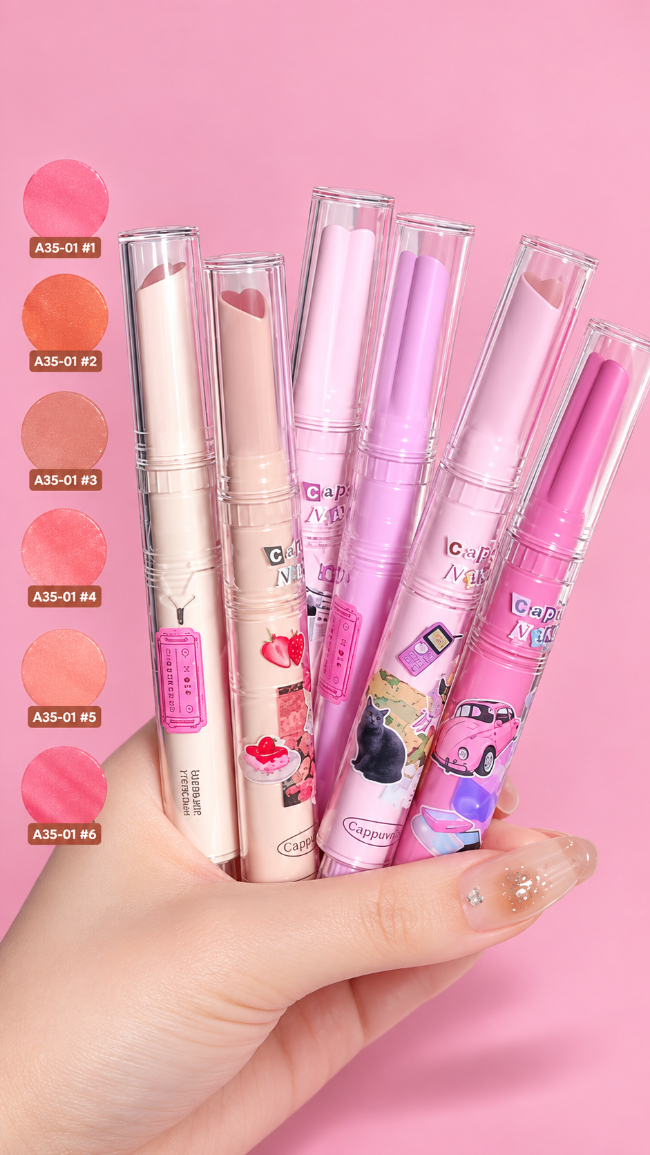 Lipstick Labial cremoso Cappuvini - Imagen 6