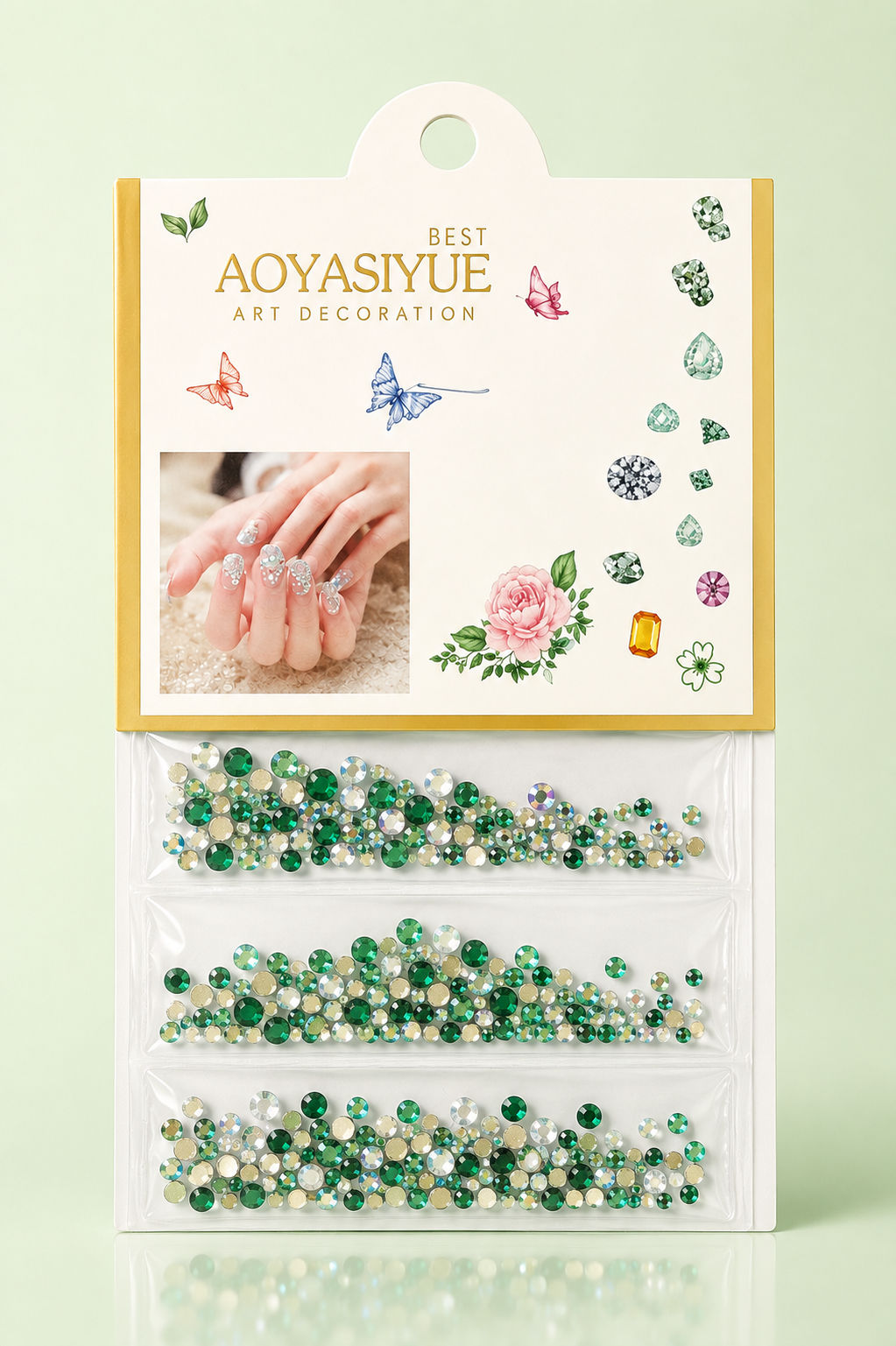 Gemas decorativas 1440 pcs aoyasiyue - Imagen 3