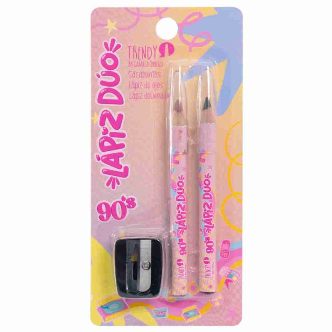 Lapiz duo + sacapuntas trendy *Precio Unico*