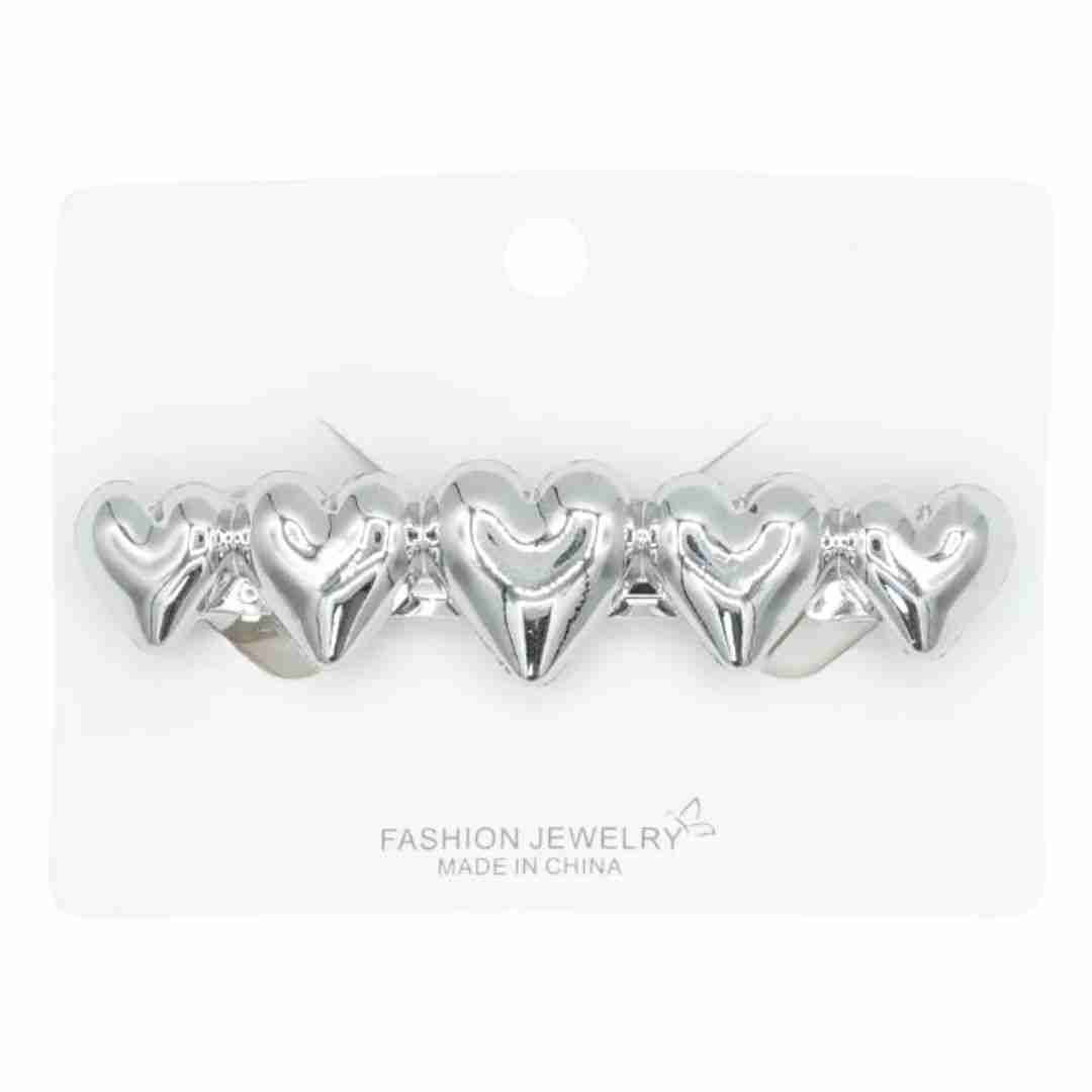 Clip para el cabello hebilla 5 corazones fashion - Imagen 4