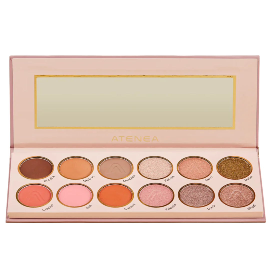 Paleta de sombras rose 12 tonos sublime atenea