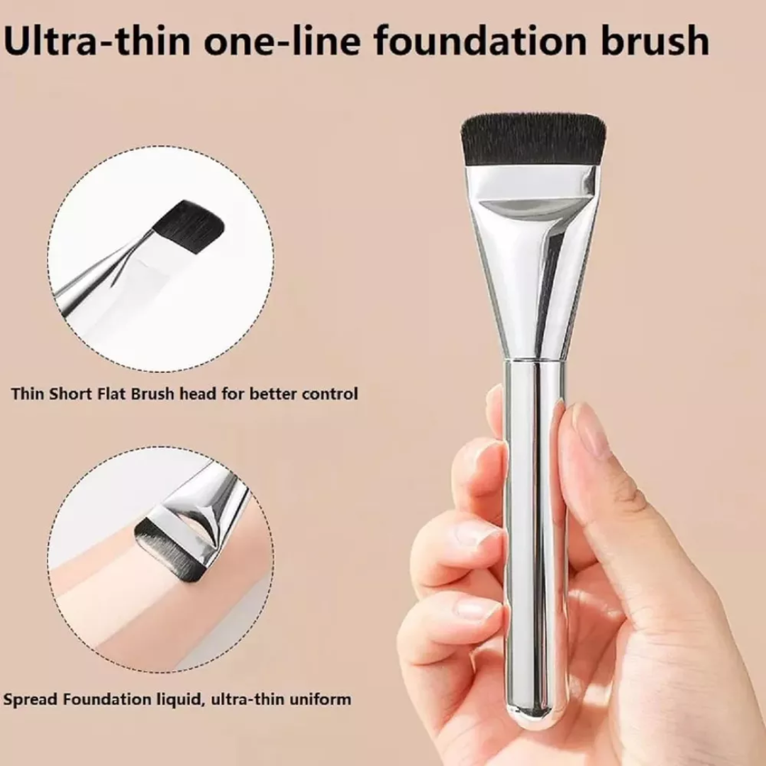 Brocha plana fina de maquillaje para base - Imagen 2
