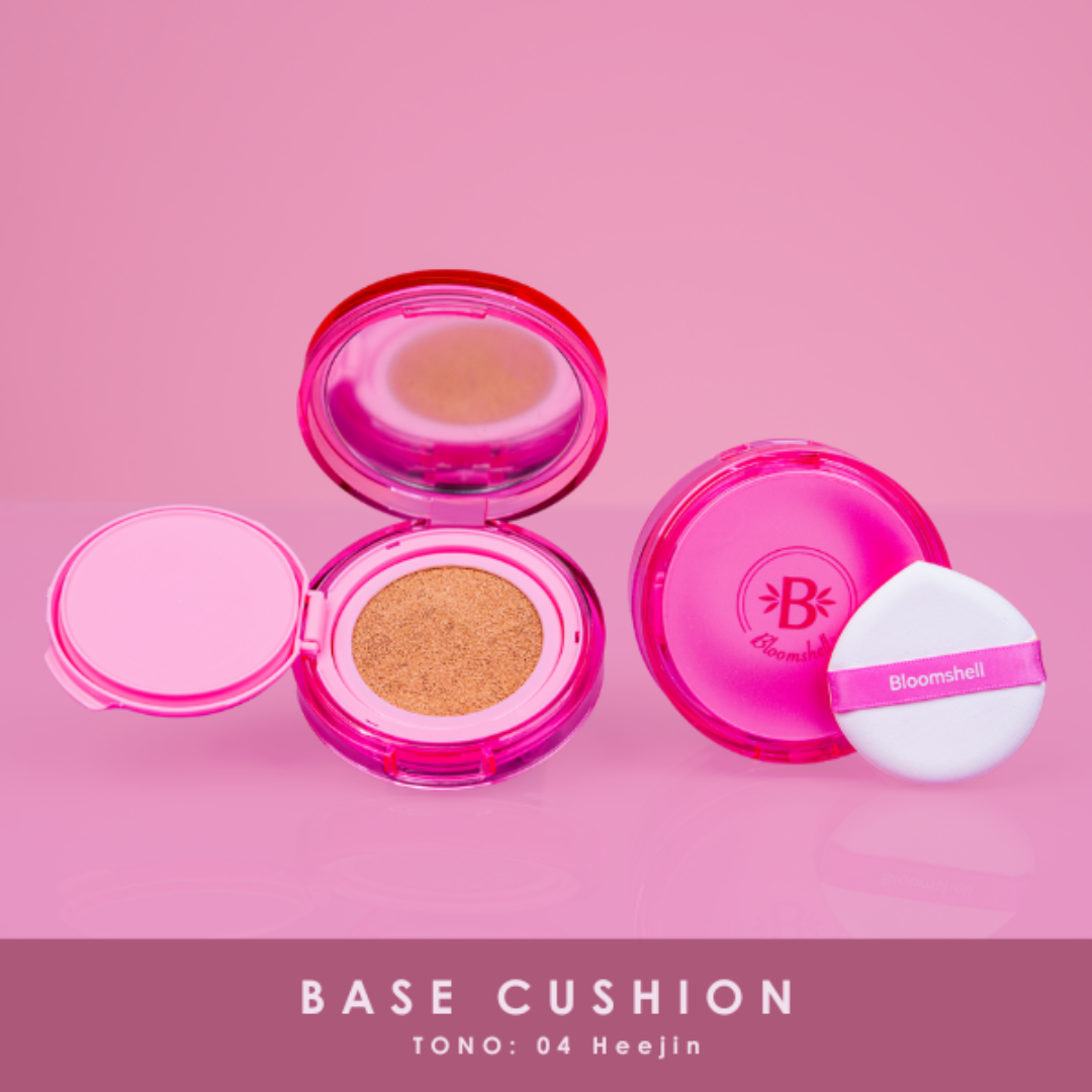 Base cushion + borla aplicadora bloomshell - Imagen 9