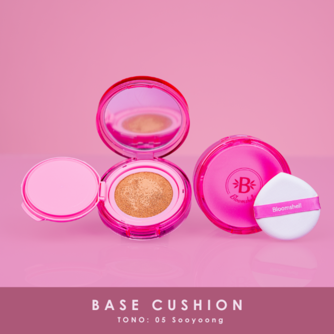 Base cushion + borla aplicadora bloomshell - Imagen 11