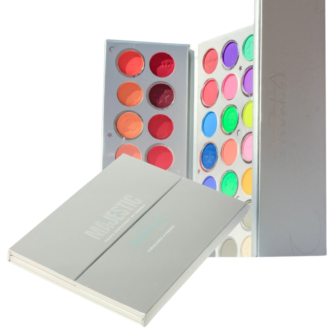 Paleta profesional sombra majestic aria cosmetics