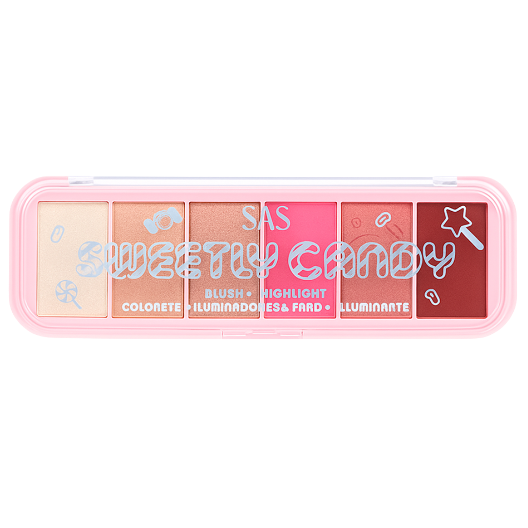 Paleta de iluminadores + rubores sweetly candy SAS