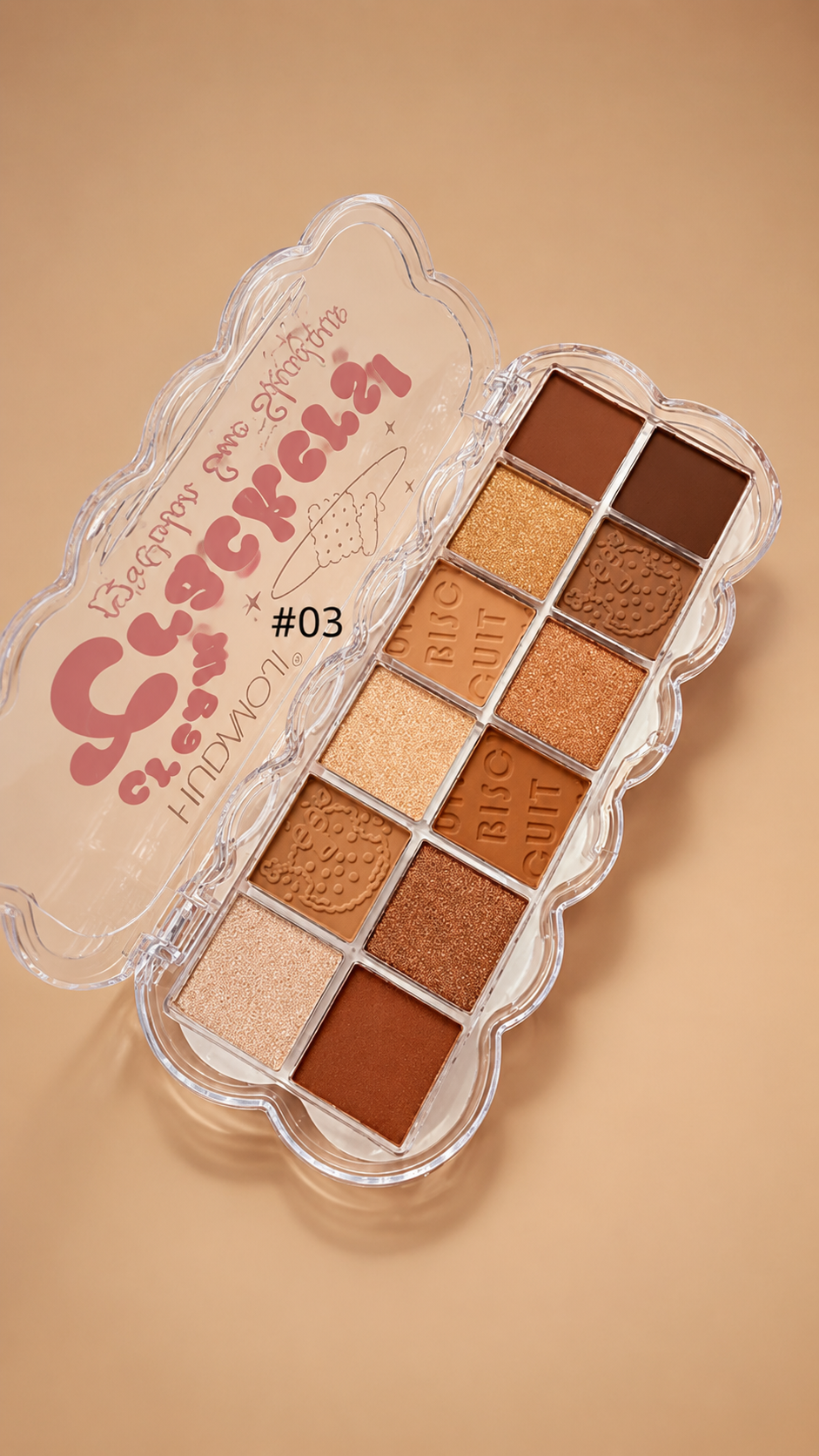 Paleta 12 tonos cream crackers hudamoji - Imagen 5