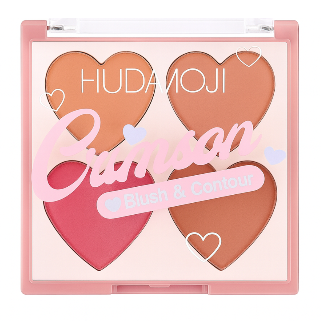 Paleta de rubores y contorno love crimson hudamoji