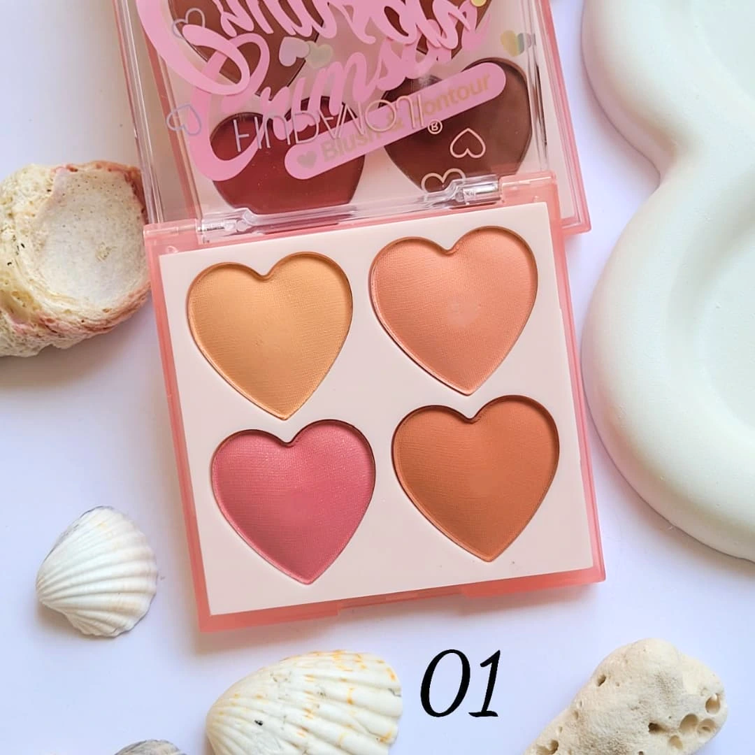 Paleta de rubores y contorno love crimson hudamoji - Imagen 3