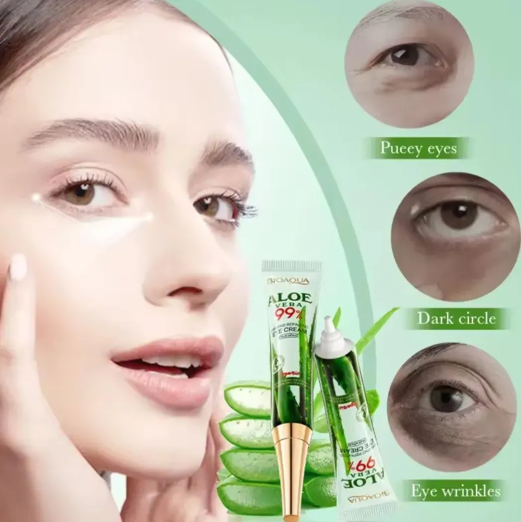 Contorno de Ojos Orgánico Reparador de Aloe Vera 99 % - Imagen 2