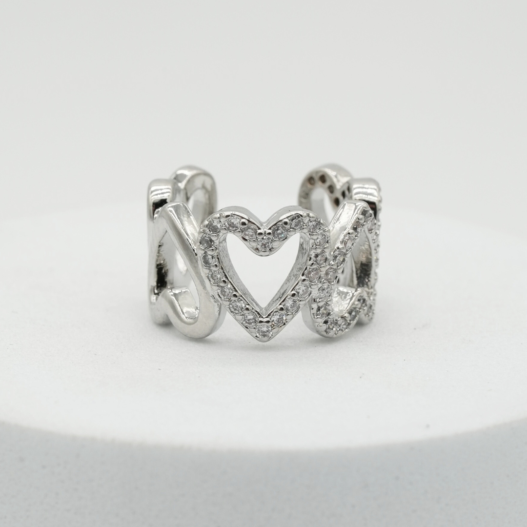 Earcuff corazones dorados y gemas - Imagen 8