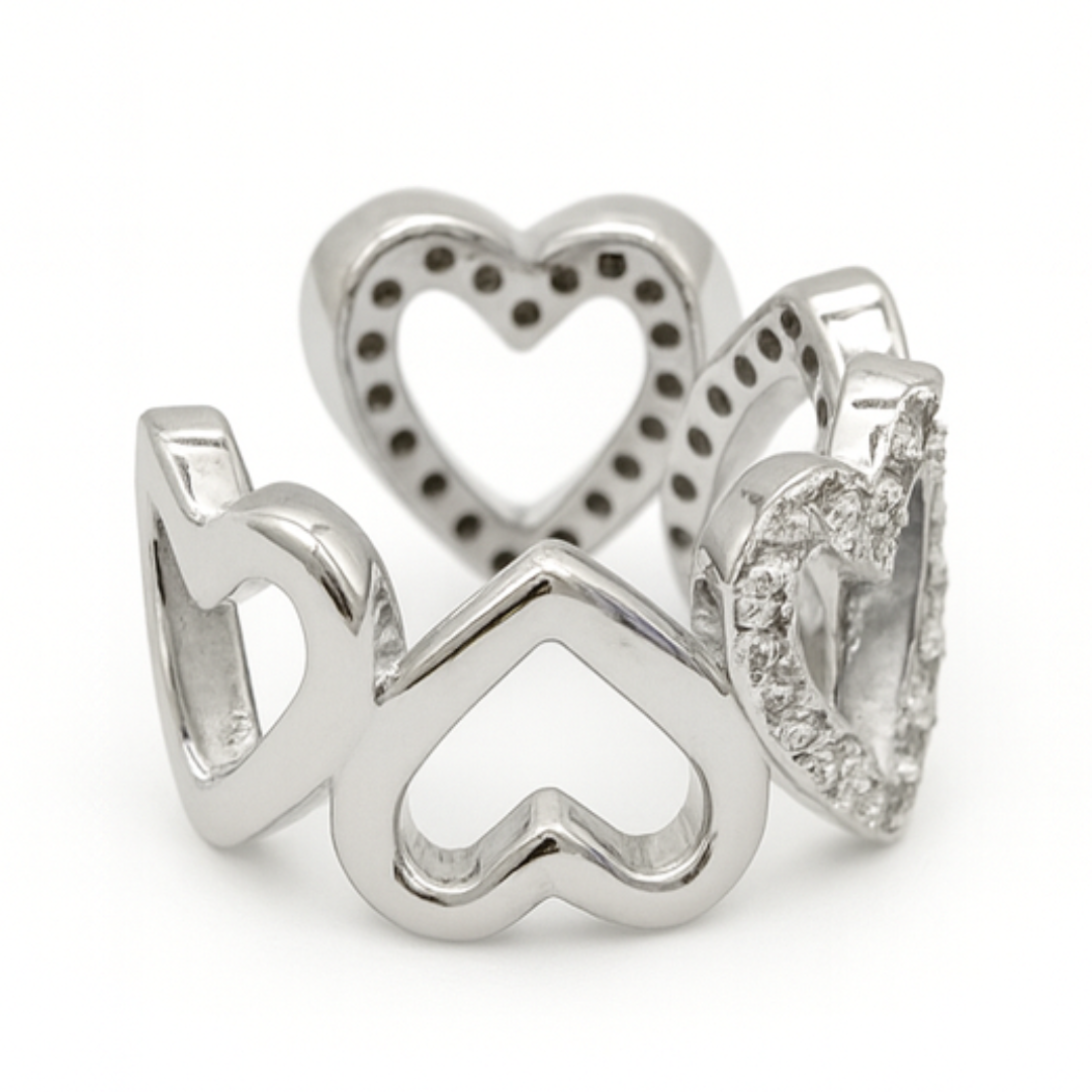 Earcuff corazones dorados y gemas - Imagen 7