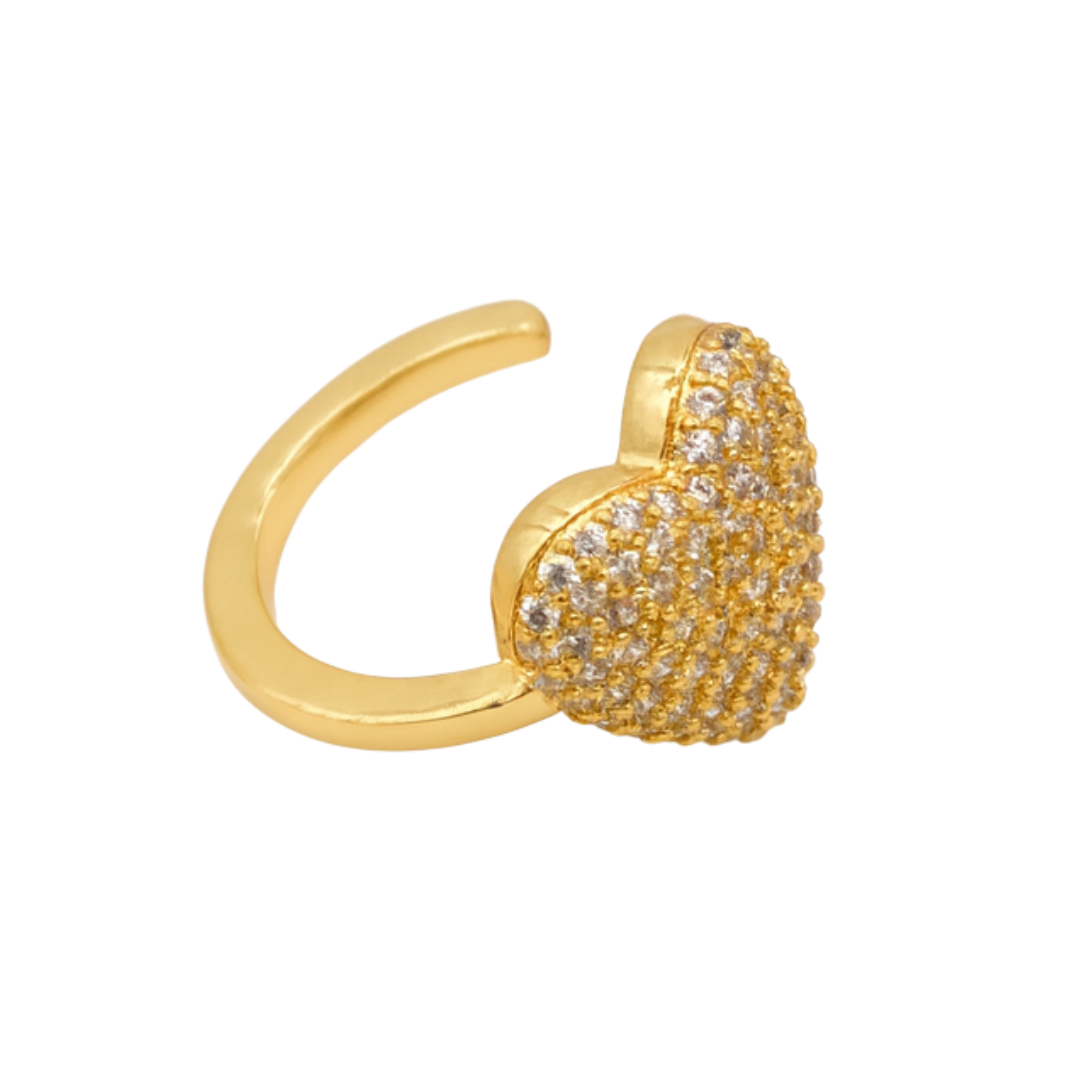 Earcuff corazon gemas