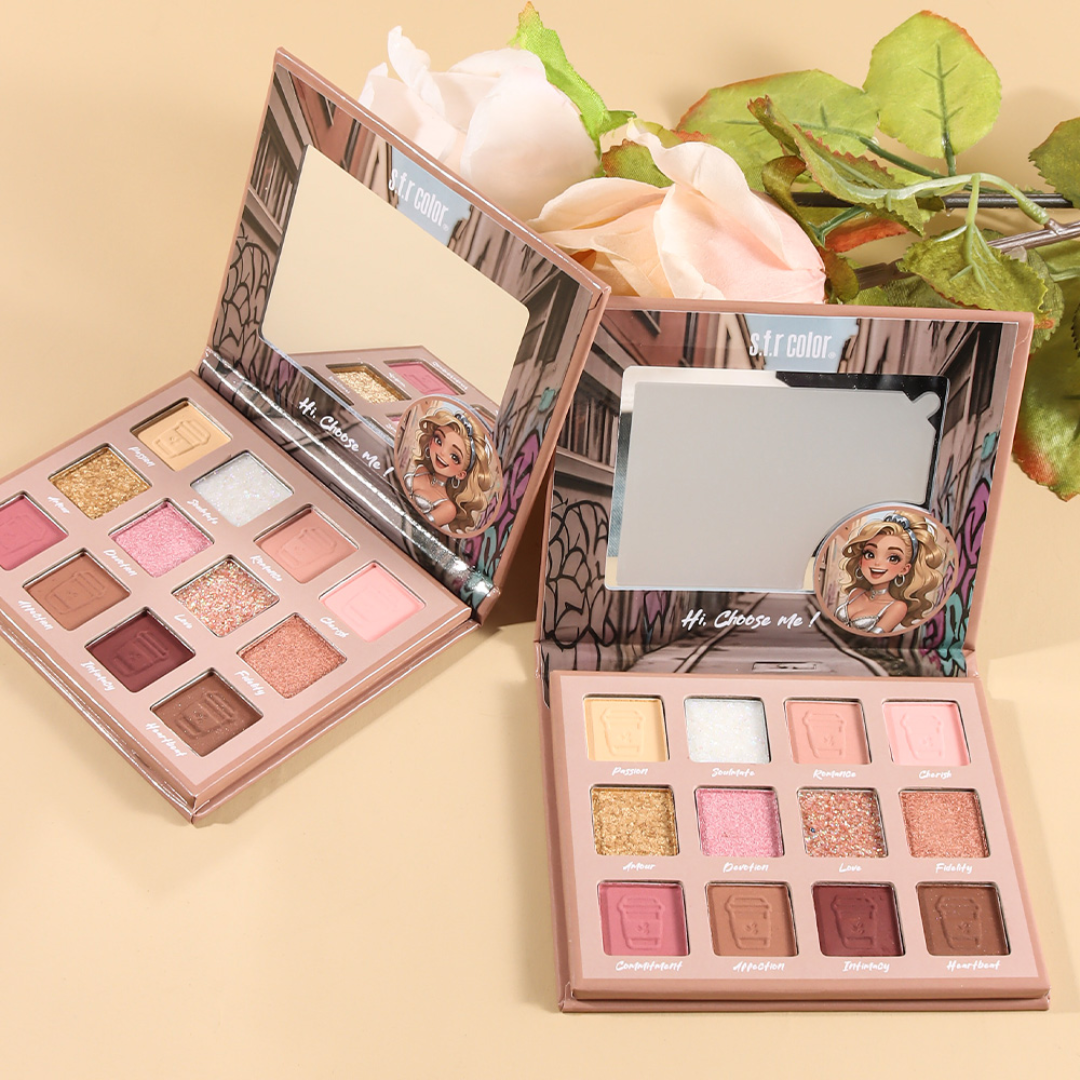 Paleta de sombras 12 tonos Girl World SFR color - Imagen 4