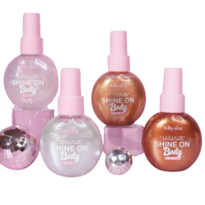 Spray luminoso hidratante shine on body alissha