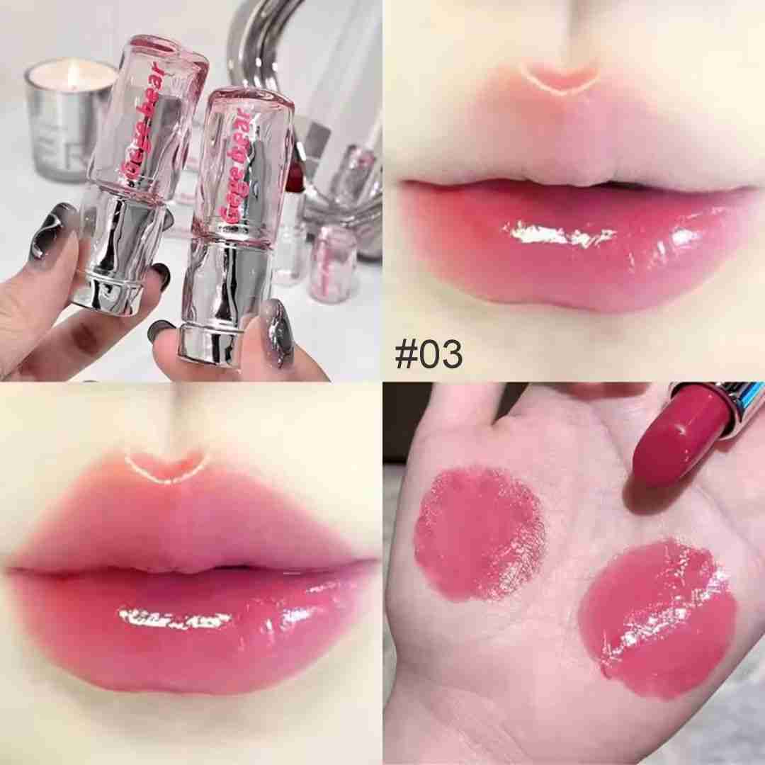 Lip gloss diseño transparente corrugado gege bear - Imagen 4