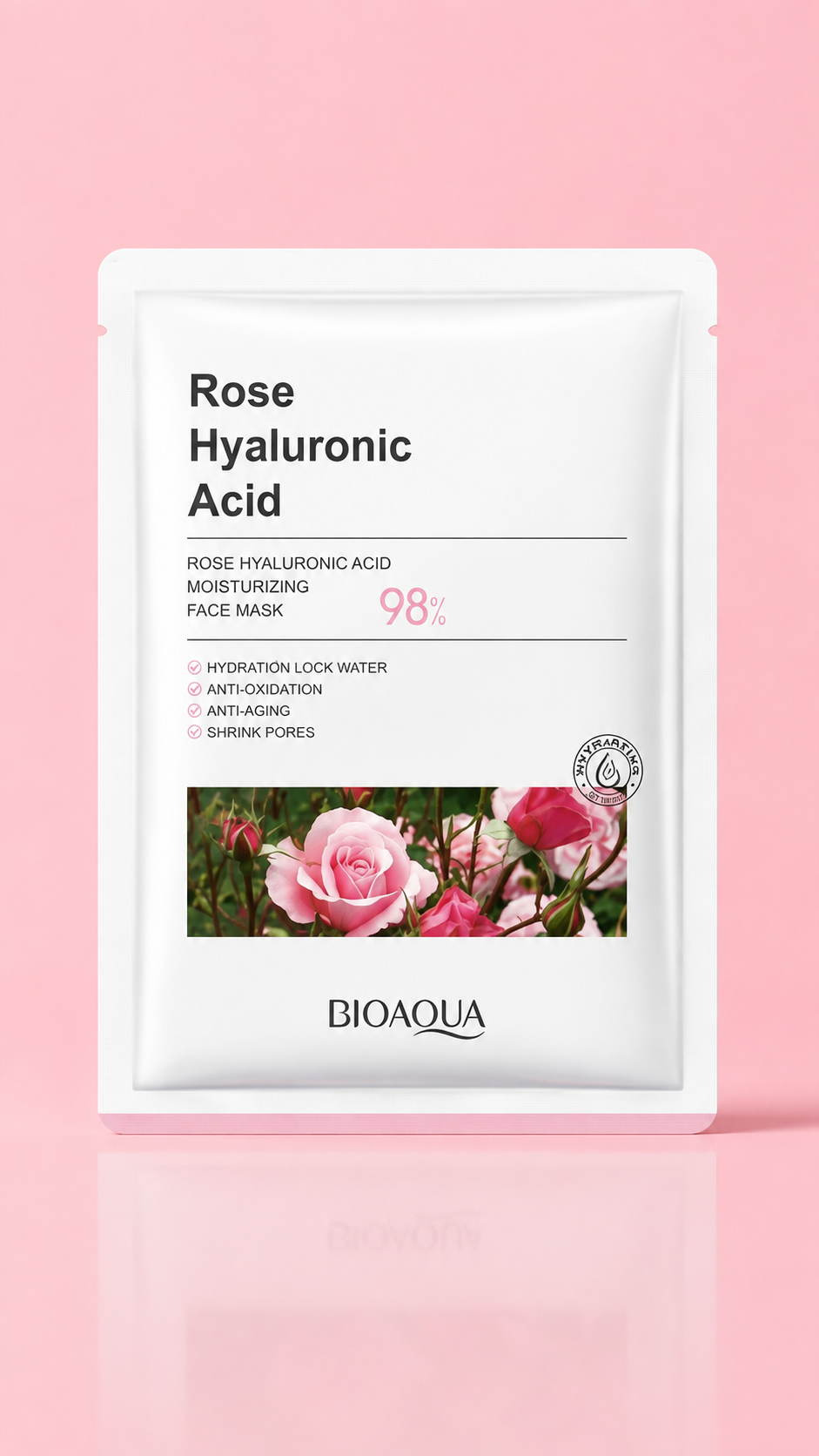 Mascarilla Facial de Rosas y Acido Hialuronico Bioaqua - Imagen 5