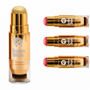 Golden Blush Rubor - Iluminador barra + Brocha Alma Beauty - #01