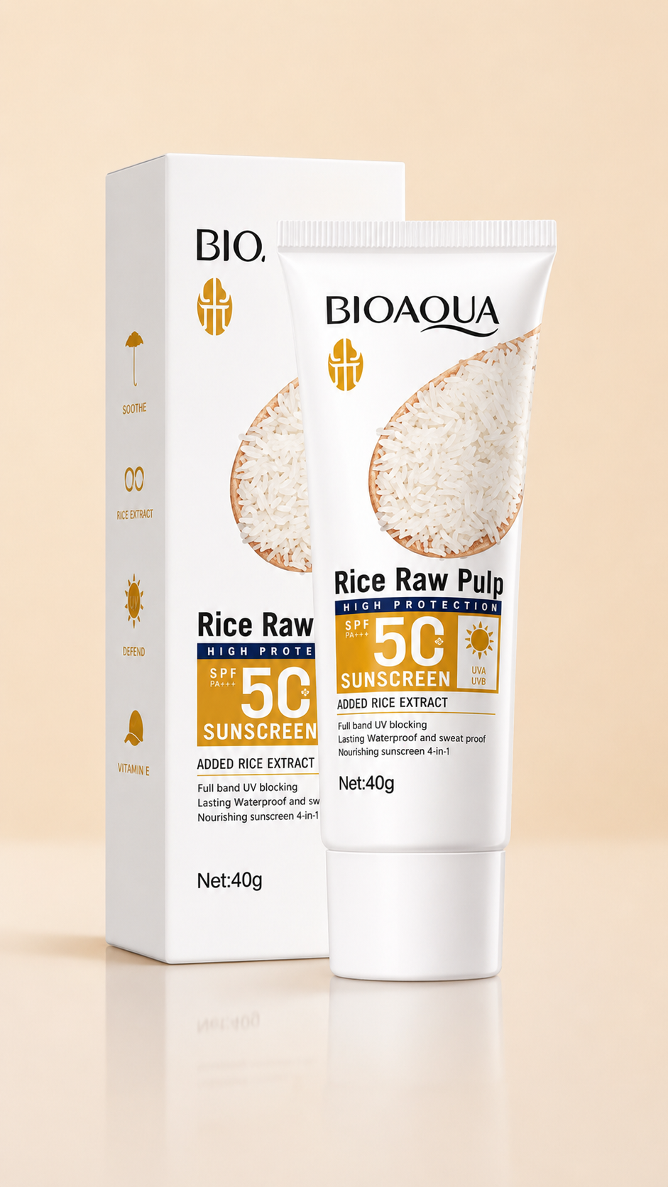 Protector Solar Arroz 50 SPF Bioaqua - Imagen 3