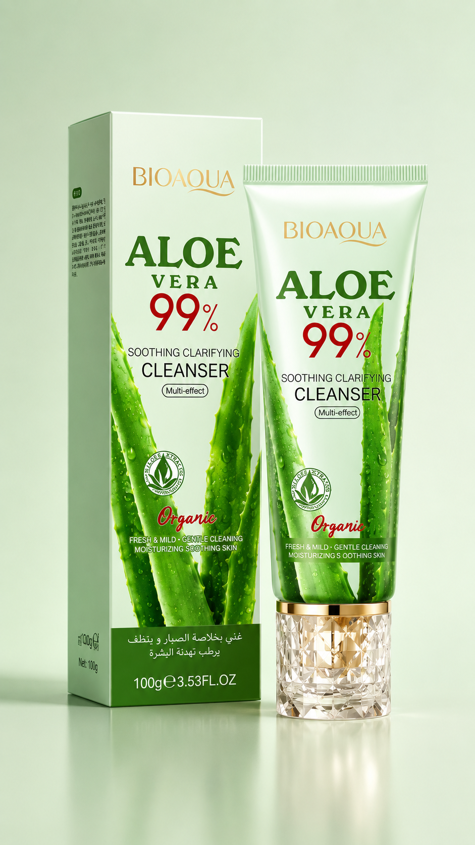 Jabon Facial Orgánico Reparador de Aloe Vera 99 % - Imagen 3